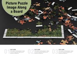 Picture puzzle image along a board