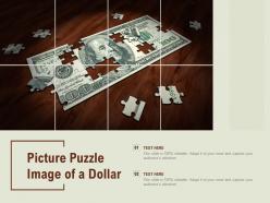 Picture puzzle image of a dollar