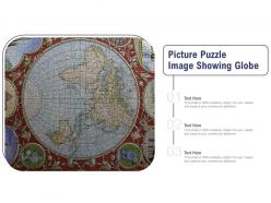 Picture puzzle image showing globe