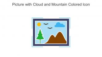 Picture With Cloud And Mountain Colored Icon In Powerpoint Pptx Png And Editable Eps Format