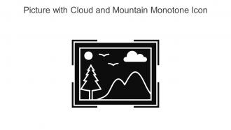 Picture With Cloud And Mountain Monotone Icon In Powerpoint Pptx Png And Editable Eps Format