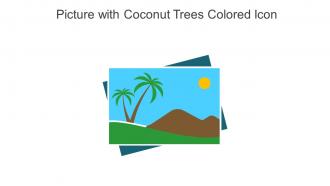 Picture With Coconut Trees Colored Icon In Powerpoint Pptx Png And Editable Eps Format