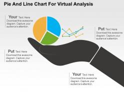 Pie and line chart for virtual analysis powerpoint slides