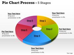 Pie chart 5 step circular 9