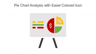 Pie Chart Analysis With Easel Colored Icon In Powerpoint Pptx Png And Editable Eps Format
