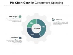 Pie chart gear for government spending