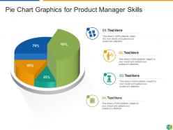 Pie chart graphics for product manager skills infographic template