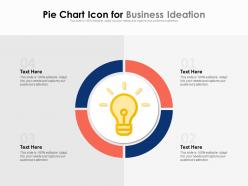 Pie Chart Icon For Business Ideation