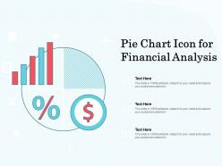 Pie chart icon for financial analysis