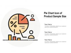 Pie chart icon of product sample size