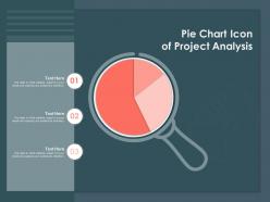 Pie chart icon of project analysis