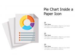 Pie chart inside a paper icon