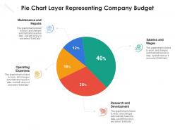 Pie chart layer representing company budget