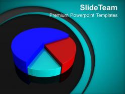 Pie chart on blue background finance powerpoint templates ppt themes and graphics 0213