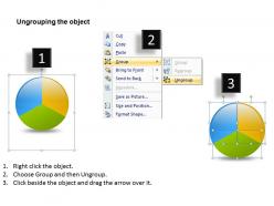 Pie chart process 3 stages 1