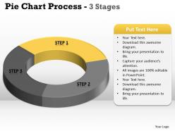 Pie chart process 3 stages 5