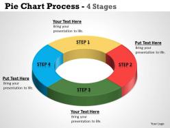 Pie chart process 4 stages 8