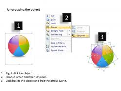 Pie chart process 5 stages 7