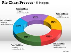 Pie chart process 5 stages 8
