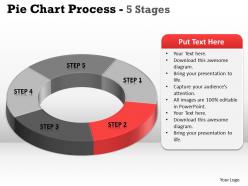 Pie chart process 5 stages 8