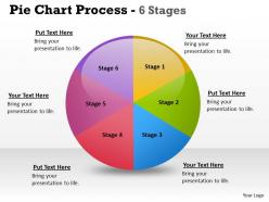 Pie chart process 6 stages 6