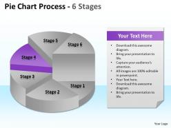 Pie chart process 6 stages
