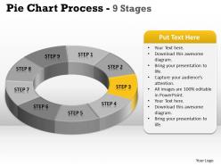Pie chart process 9 stages 2