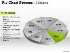 Pie chart process 9 stages 4