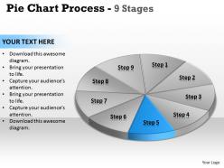 Pie chart process 9 stages 4