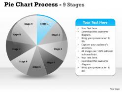 Pie chart process 9 stages 5
