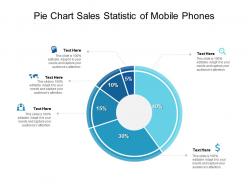 Pie chart sales statistic of mobile phones