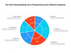 Pie chart showing ramp up in productivity across different industries