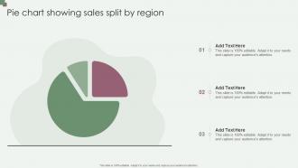 Pie Chart Showing Sales Split By Region