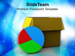 Pie chart with box growth finance powerpoint templates ppt themes and graphics 0213
