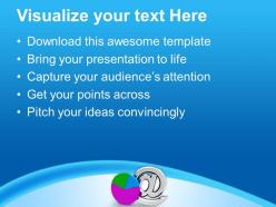 Pie chart with e mail sign internet powerpoint templates ppt themes and graphics 0213