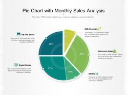 Pie chart with monthly sales analysis