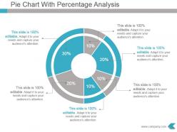 Pie Chart With Percentage Analysis Ppt Template Slide