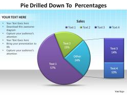Pie drilled down to percentages ppt slides diagrams templates powerpoint info graphics
