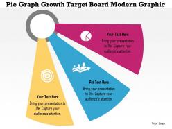 Pie graph growth target board modern graphic flat powerpoint design