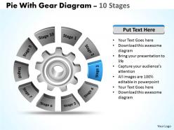 Pie with gear diagram 10 stages