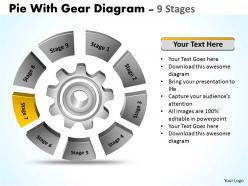 Pie with gear diagram 9 stages 6