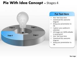 Pie with idea concept diagram stages 19