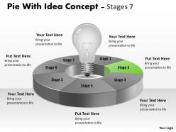 Pie with idea concept diagram stages 5