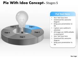 Pie with idea concept stages 10