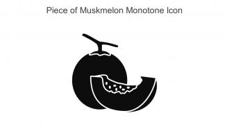 Piece Of Muskmelon Monotone Icon In Powerpoint Pptx Png And Editable Eps Format