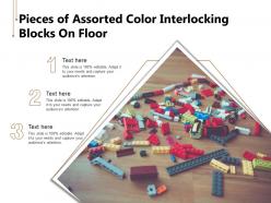 Pieces of assorted color interlocking blocks on floor