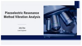 Piezoelectric Resonance Method Vibration Analysis PPT Presentation ST AI