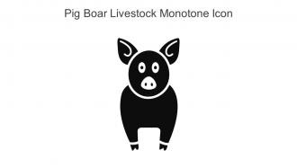 Pig Boar Livestock Monotone Icon In Powerpoint Pptx Png And Editable Eps Format