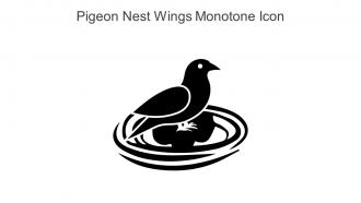 Pigeon Nest Wings Monotone Icon In Powerpoint Pptx Png And Editable Eps Format