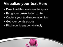 Piggy bank and puzzle solution business powerpoint templates ppt themes and graphics 0113